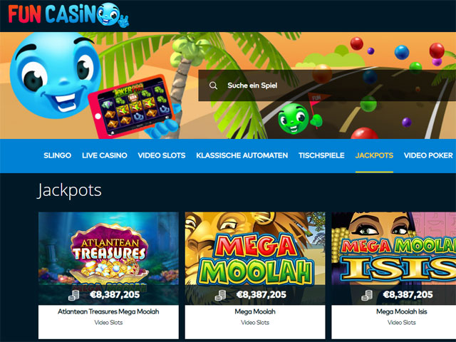 Fun-Casino bietet Ihnen ein 123€ Willkommensgeschenk und immer 10% Cashback